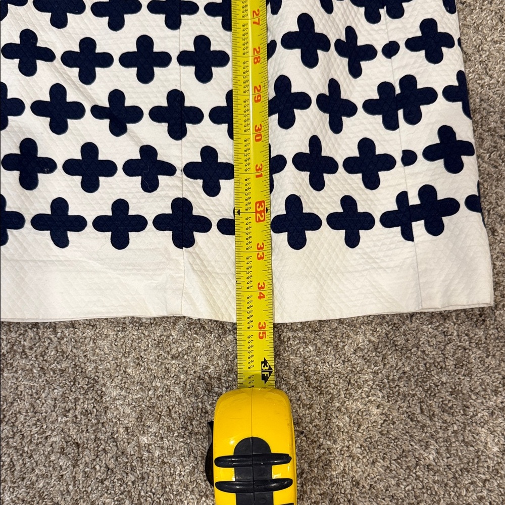 Boden Chic Navy and White Patterned Mini Dress 4R - Picture 2 of 6